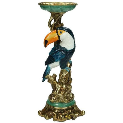 Bougeoir - Toucan Multicolore ↑ 30 cm