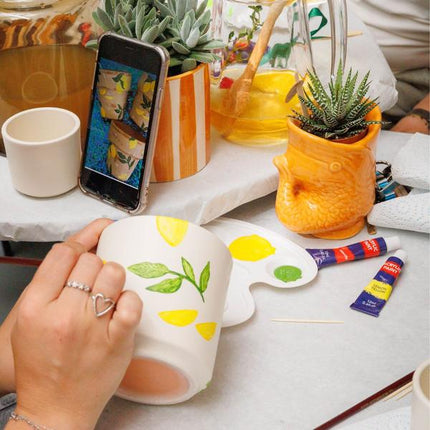 Kolibri Creatives | Kit de peinture pour décorer 4 pots de fleurs et orchidées | Pour 4 personnes | Débutant