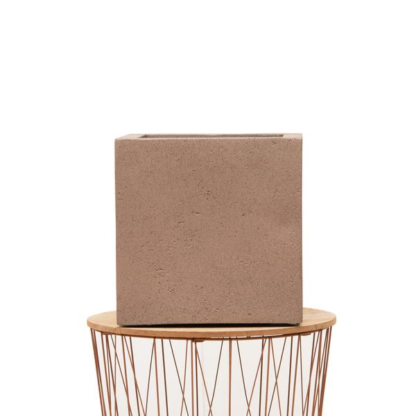 Pot Grigio Cube Bronze - D60 x H60 - Luca Lifestyle | Betonlook Plantenbak