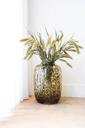 Vase en verre - M - H35 L25 - Or Guépard Arctique