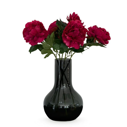Flores artificiales Solo - Rosa oscuro - Peonías - 5 unidades - ↕65cm