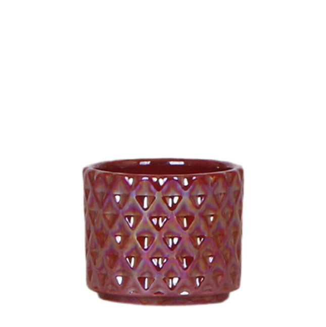 Kolibri Home | Maceta decorativa Diamond Pearl - Roja - Ø6cm
