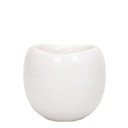 Kolibri Home | Bowl flowerpot - White ceramic decorative pot - Ø9cm