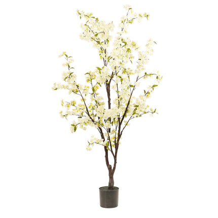 Artificial Cherry Blossom Plant - White - ↕175cm - Ø15cm