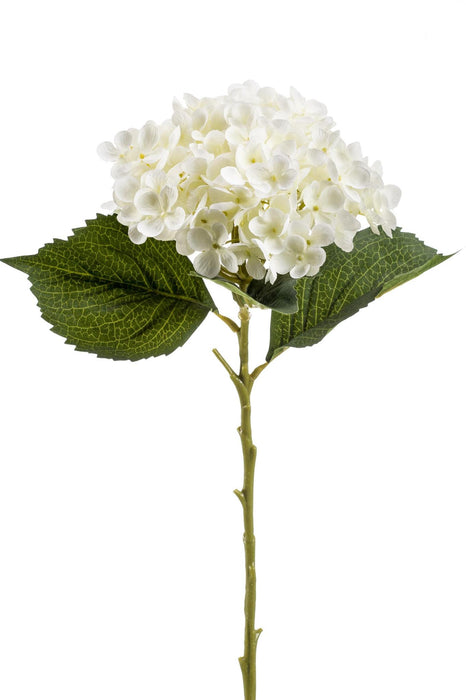 Kunstbloemen Solo - White - Hydrangea Flower - 8x - ↕52cm