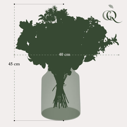 Kunstige blomster - Buket M - Flammeroser - ↕45cm