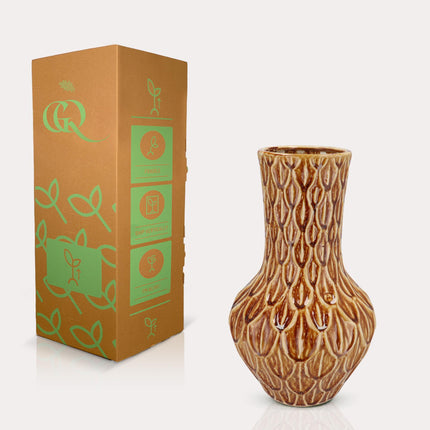 Vase en pierre M - H39 L23 - Boa Brown