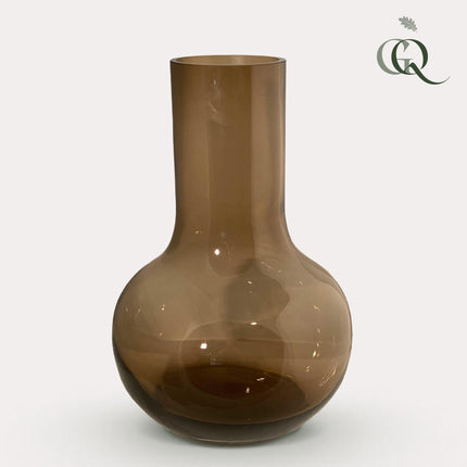 Vase à fleurs en verre - S - H37 L25 - Seim - Taupe