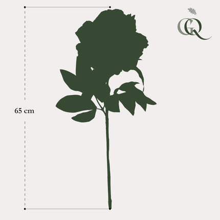 Flores artificiales Solo - Rosa claro - Peonías - 5 unidades - ↕65cm