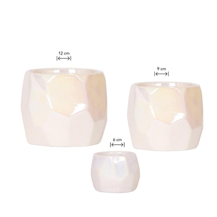 Kolibri Home | Combi deal - Pearl travertine pots