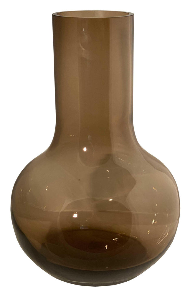 Vaso da fiori in vetro - S - H37 W25 - Sewage - Tortora