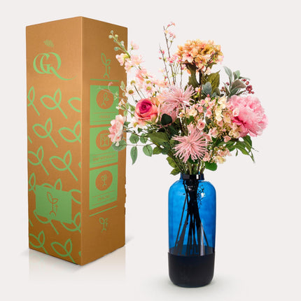 Fleurs artificielles - Bouquet L - Rose tendre - ↕89cm