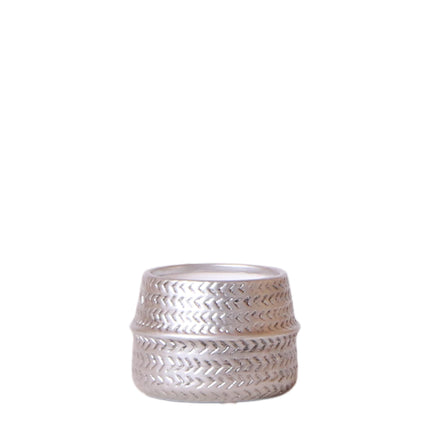 Kolibri Home | Groove flower pot - Golden ceramic decorative pot - Ø6cm