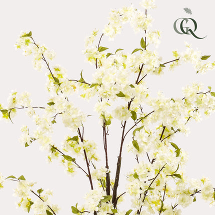 Kunstig kirsebærblomstplante - Hvid - ↕135 - Ø14cm