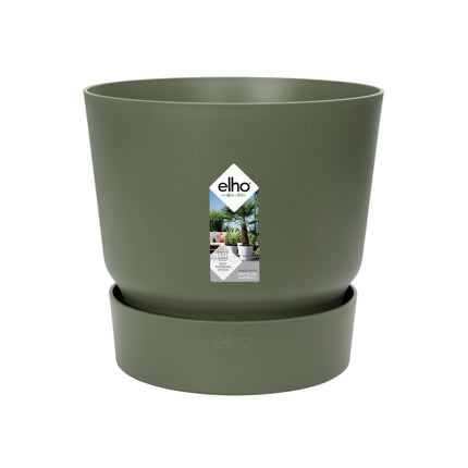 Vaso Greenville rotondo verde - D14 x H13 - Vaso per piante