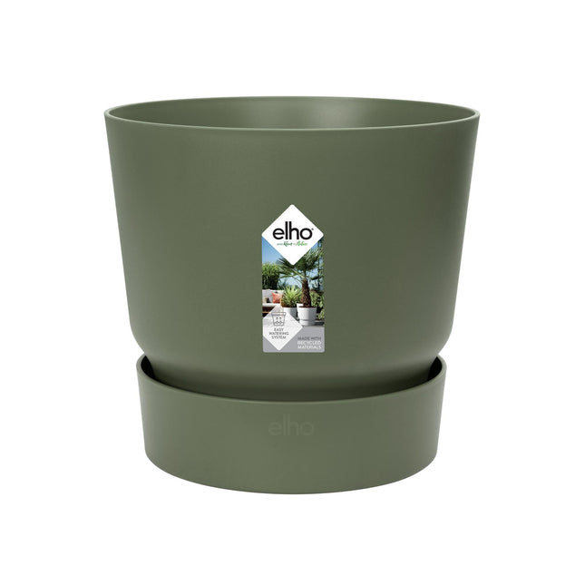 Potte elho Greenville Rund grøn - D14 x H13 - Plantepotte