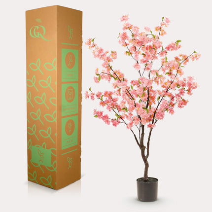 Artificial Cherry Blossom Plant - Pink - ↕135cm - Ø14cm