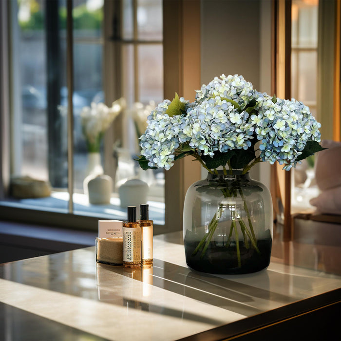 Kunstbloemen Solo - 8x - ↕52cm - Hydrangea Flower - Blue