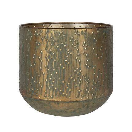 Pot de fleurs Lian vert cuivre - D21