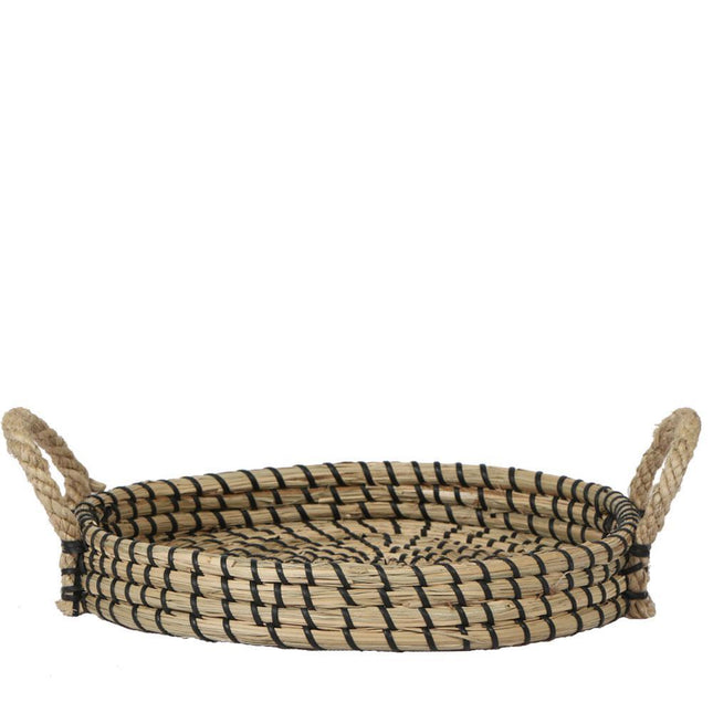 Kolibri Home | Decorative Bowl - Black braided tray Ø30cm