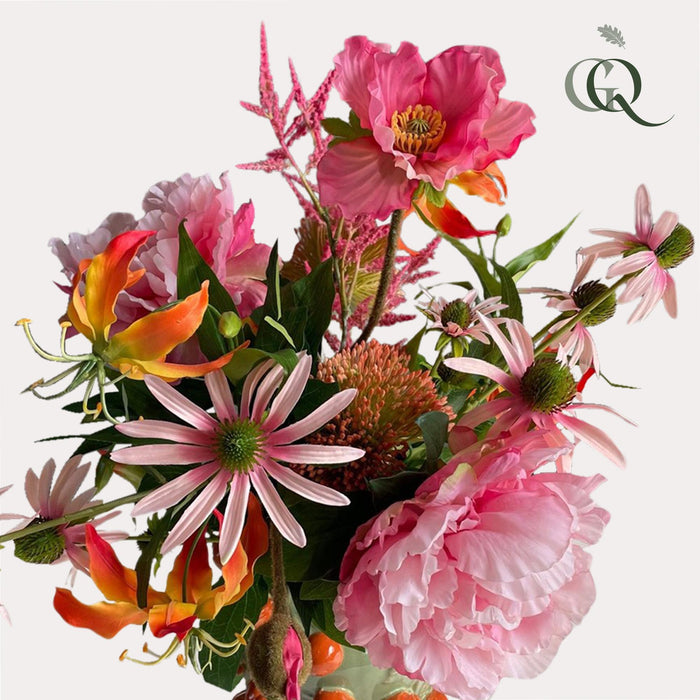 Kunstbloemen - Boeket L - Sparkling Pink - ↕80cm