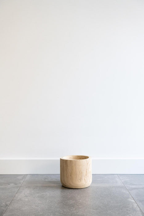 Pot - Hout lichtbruin - Pia pot - S - H17 - W19 - Plantenpot