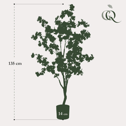 Kunstig kirsebærblomstplante - Hvid - ↕135 - Ø14cm