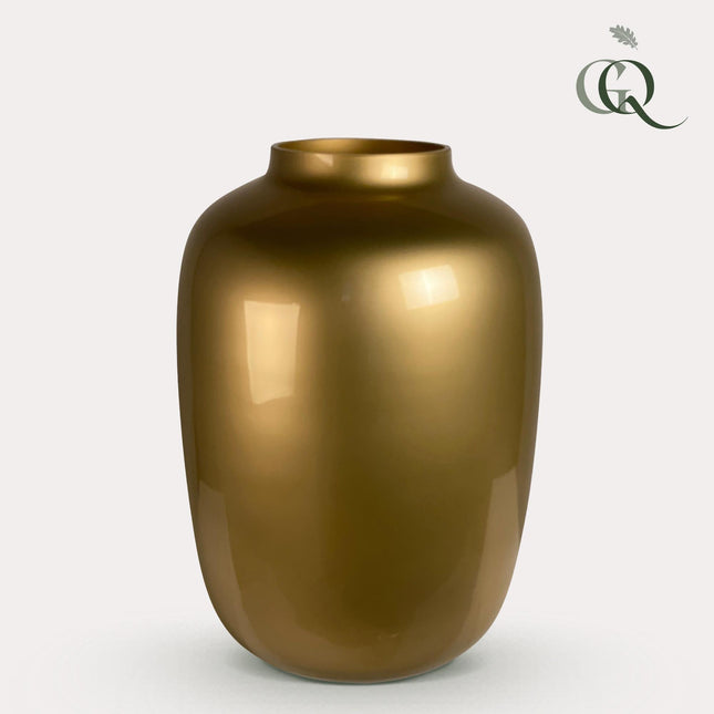 Vaso da fiori in vetro - M - H35 L25 - Artico - Oro