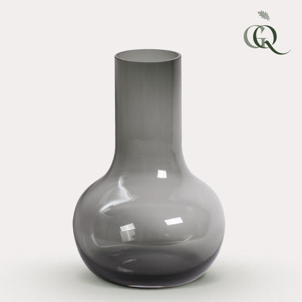 Vase à fleurs en verre - S - H37 L25 - Seim - Gris