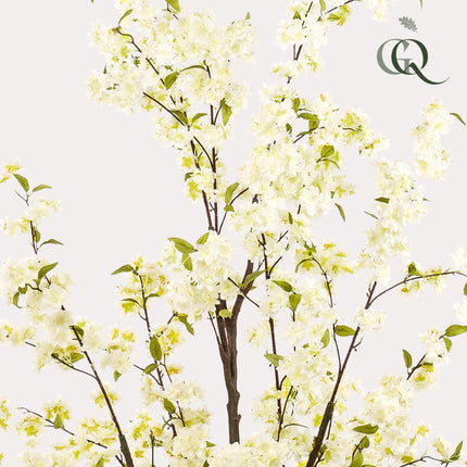 Artificial Cherry Blossom Plant - White - ↕175cm - Ø15cm