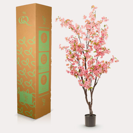Kunstpflanze – Kirschblüte – Rosa – ↕175 cm – Ø15 cm