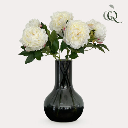 Kunstbloemen Solo - Crème - Peonies - 5x - ↕65cm