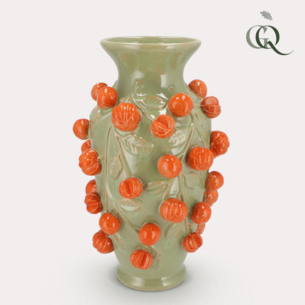Vase en pierre M - H38 L24 - Vert pistache - Mandarine