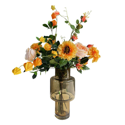 Fleurs artificielles - Bouquet L - Joli orange - ↕80cm