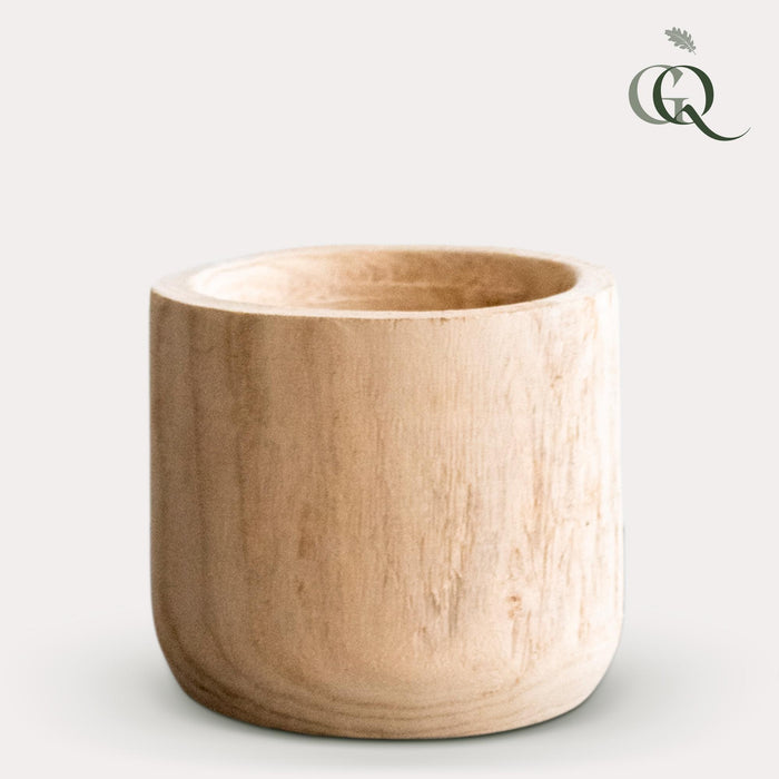 Pot - Hout lichtbruin - Pia pot - S - H17 - W19 - Plantenpot