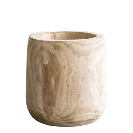 Pot - Light brown wood - Pia pot - L - H31 - W29 - Plant pot