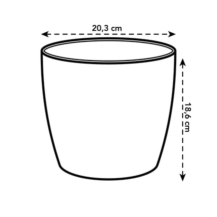 elho Brussels Round Anthracite Pot D20 x H19 - Planter