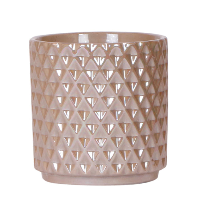 Kolibri Home | Maceta decorativa Diamond Pearl - Arena - Ø9cm