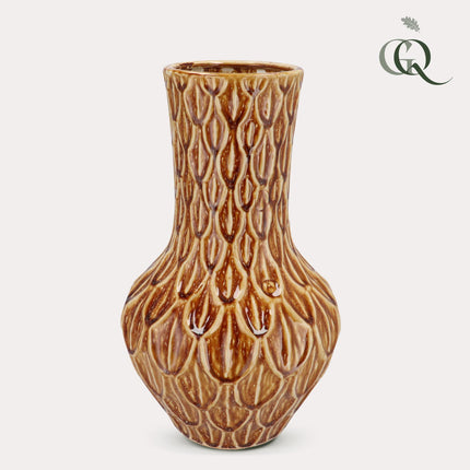 Vase en pierre M - H39 L23 - Boa Brown