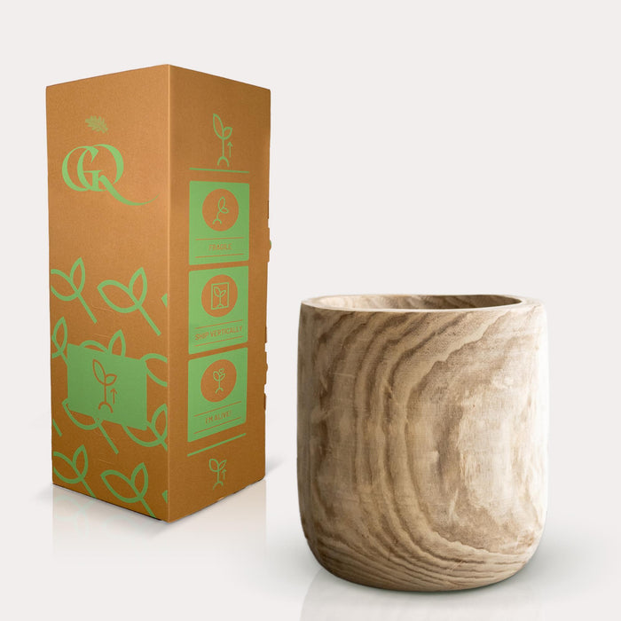 Pot - Hout lichtbruin - Pia pot - XL - H42 - W40 - Plantenpot