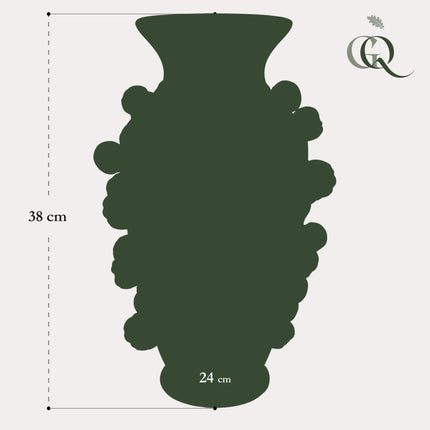 Vase en pierre M - H38 L24 - Vert pistache - Mandarine