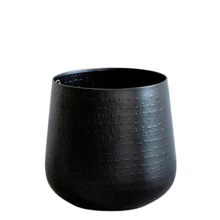 Pot de fleurs - Noir mat - Personnage Gina Da - M - H23 - L21