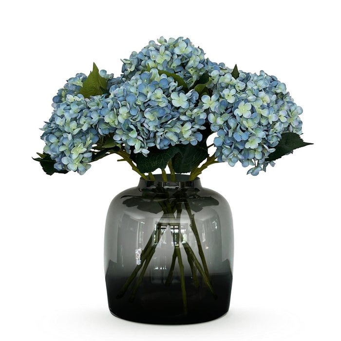 Kunstbloemen Solo - 8x - ↕52cm - Hydrangea Flower - Blue