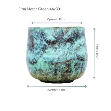 Pot de fleurs Elisa Mystic Green - L44 x H39