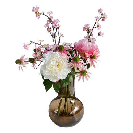 Fleurs artificielles - Bouquet L - Rose Été - ↕80cm