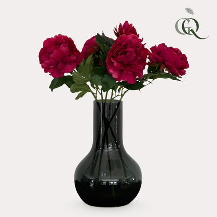 Flores artificiales Solo - Rosa oscuro - Peonías - 5 unidades - ↕65cm