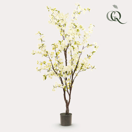 Artificial Cherry Blossom Plant - White - ↕175cm - Ø15cm