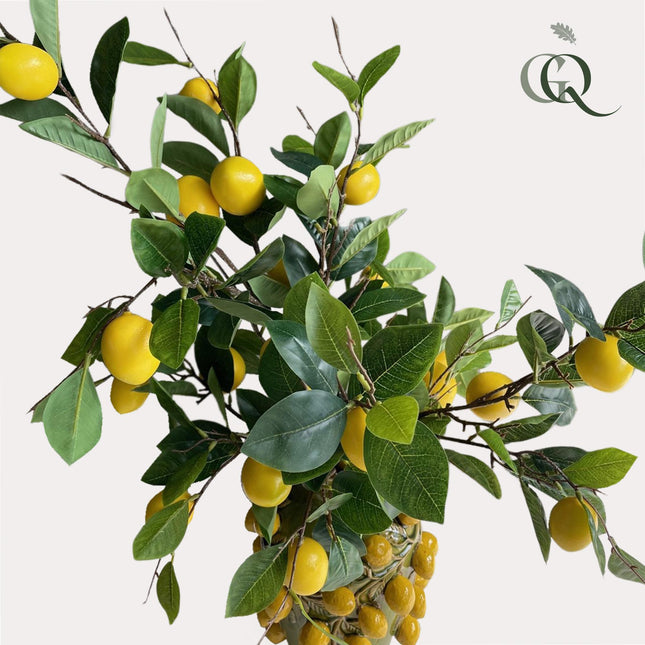 Künstliche Blumen - Strauß L - Zitronengelb - ↕80 cm