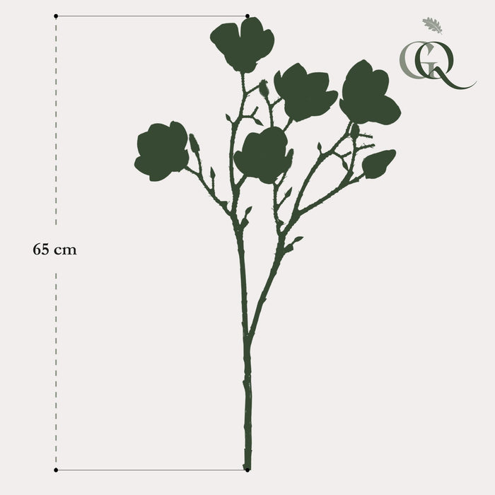 Kunstbloemen - Magnolia bloem Paars 8x -↕65cm