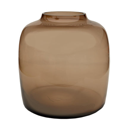 Vase à fleurs en verre - M - H25 L25 - Bartica - Taupe